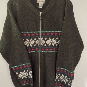 Cozy Knit Zipper Sweater - Black